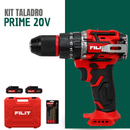 Kit Taladro y Atornillador Profesional Prime + REGALO: 2 Baterías de Repuesto y Kit de Brocas